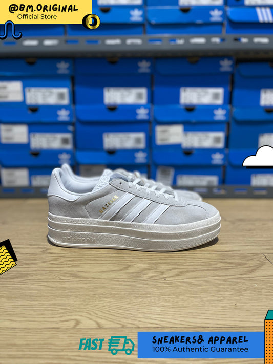 Adidas Gazelle Bold Grey Two Clooud White Core White HQ6893