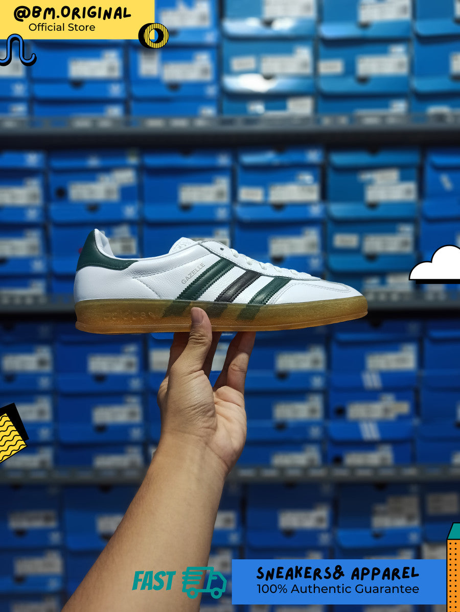 Adidas Gazelle Indoor Cloud White Collegiate Green Core Black