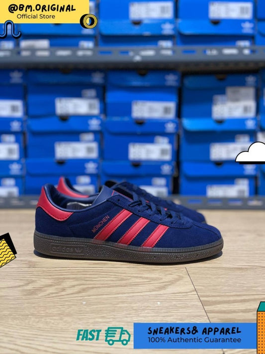 Adidas Munchen Dark Blue Better Scarlet Gum JR6319