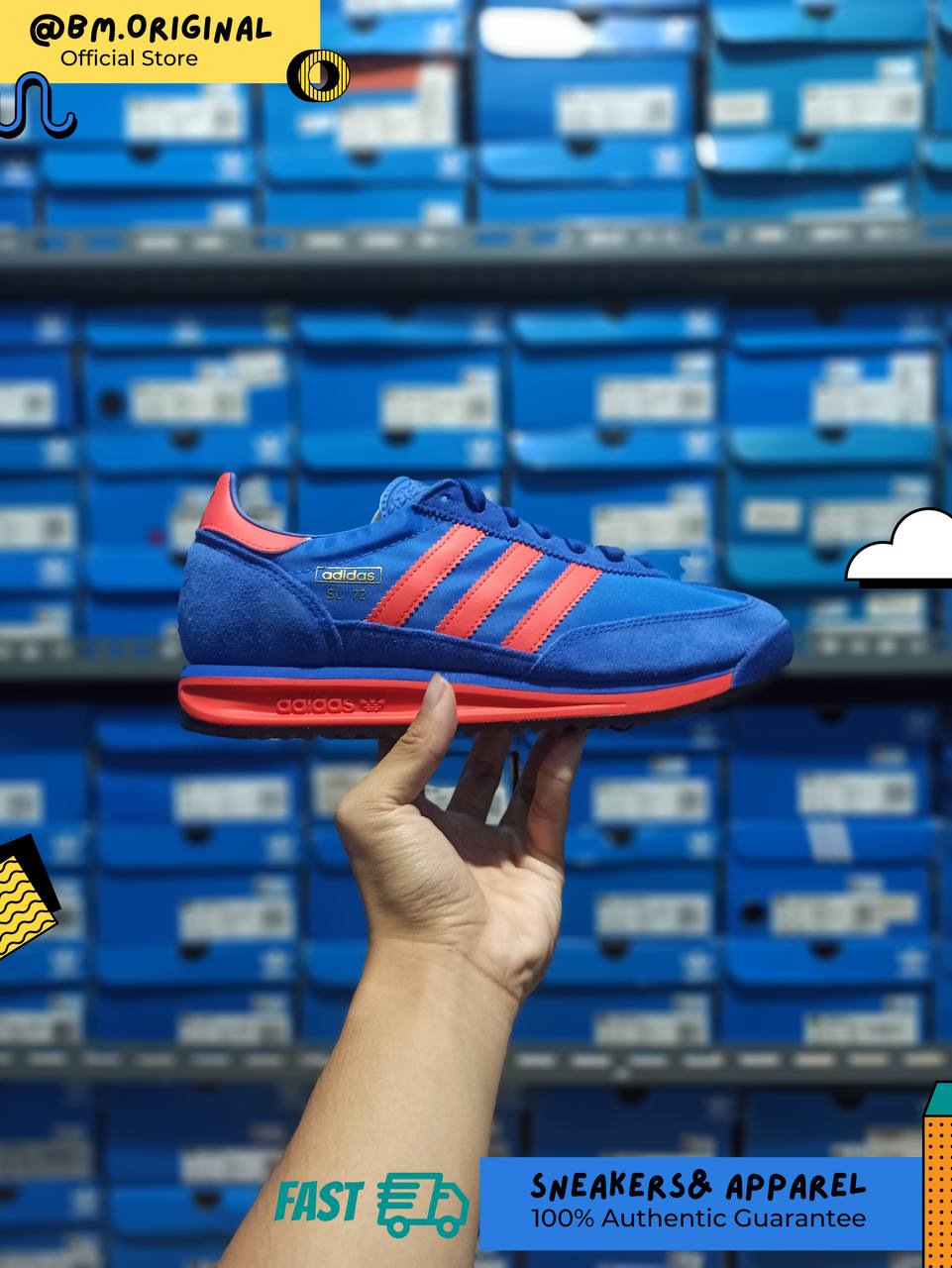 Adidas SL 72 RS Blue Bright Red Royal Blue IG4648 – BM STORE