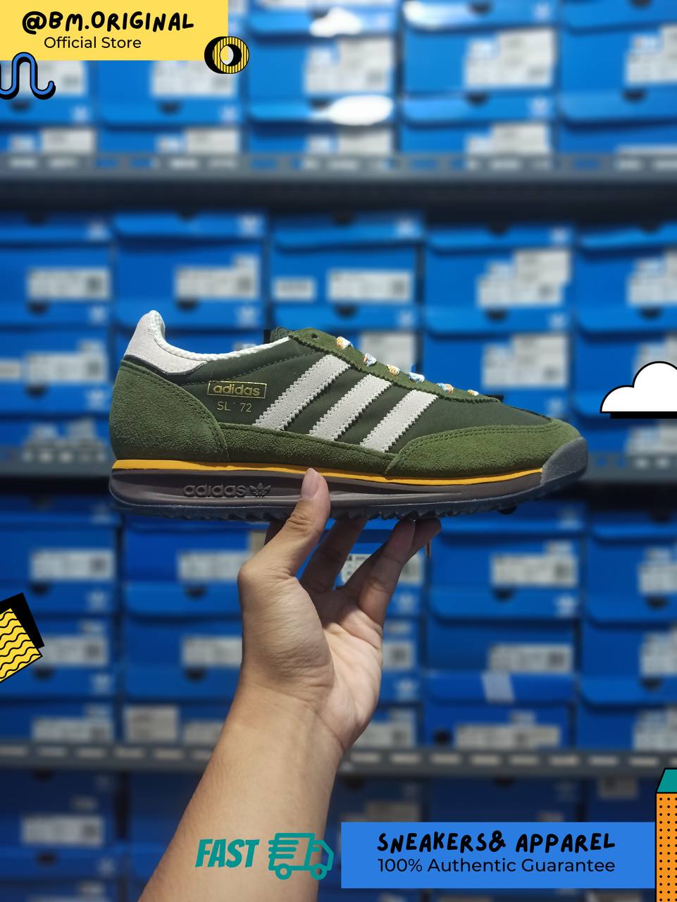 Adidas SL 72 RS Kalimantan Island Series Wild Pine Off White Night