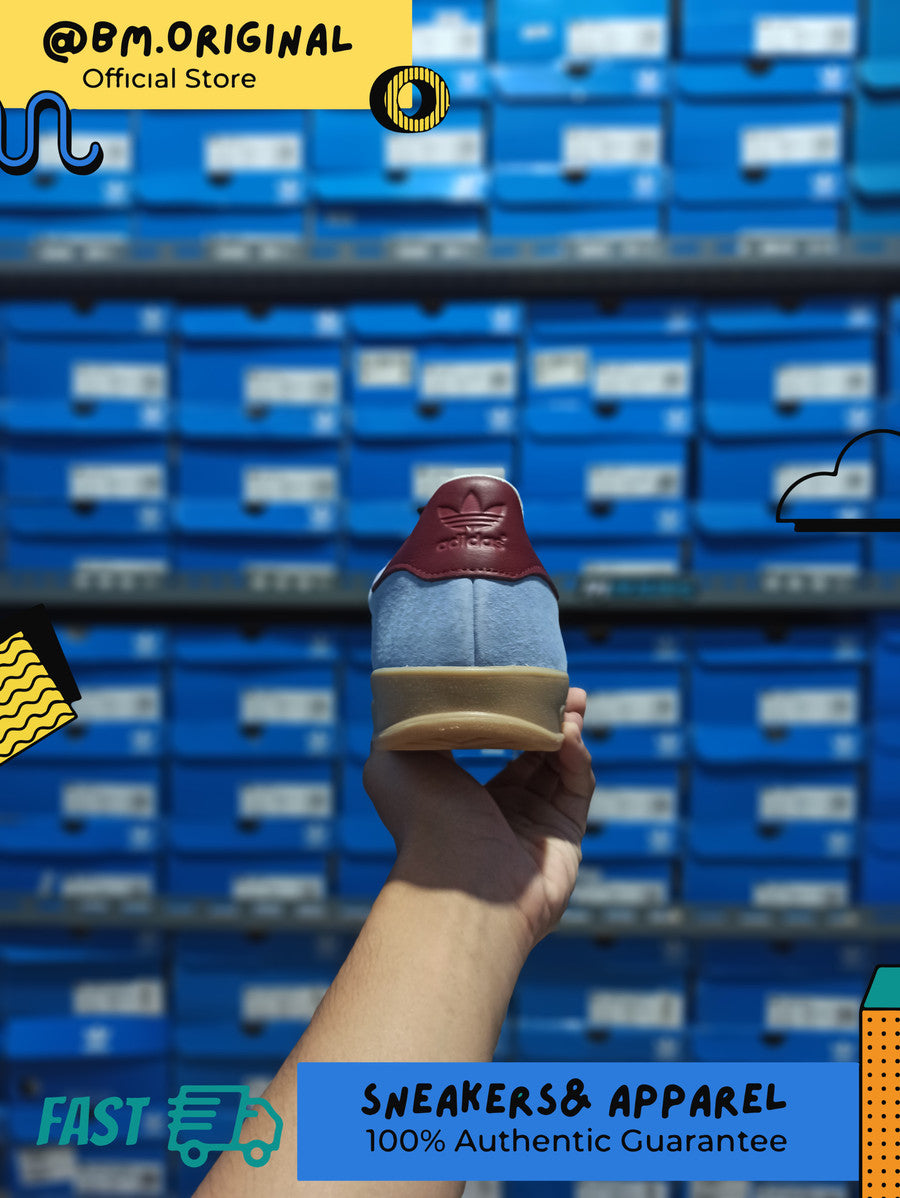 Adidas Gazelle Indoor Blue Dawn Collegiate Burgundy Green IG4994