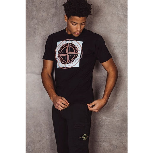 Stone Islanf 2NS93 30/1 Tshirt Print Garment Black ORIGINAL
