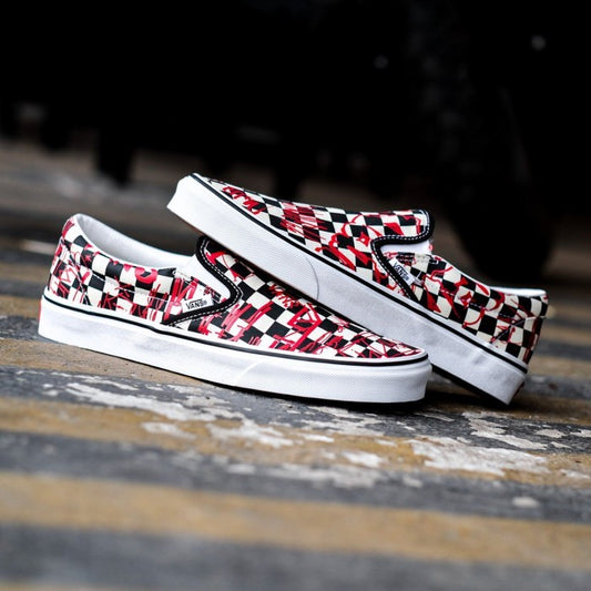 Vans Slip ON Classic Crew Checkerboard Red ORIGINAL