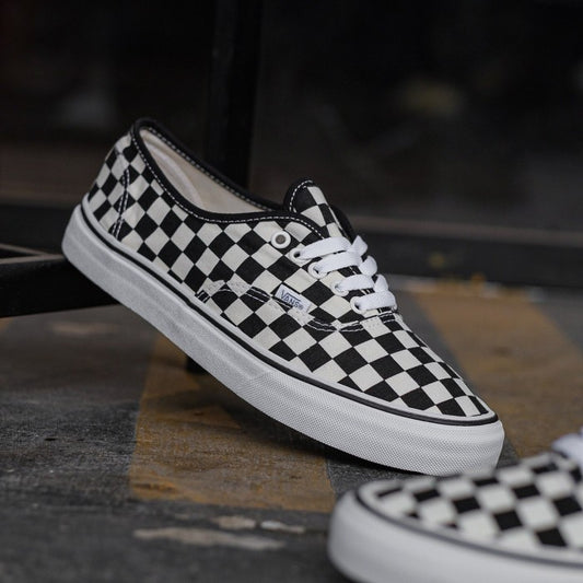 Vans Authentic Classic Checkerboard Golden Coast Black White