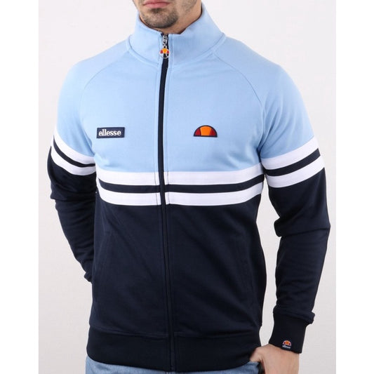 ELLESSE RIMINI TRACK TOP SKY NAVY WHITE 80s Casual ORIGINAL