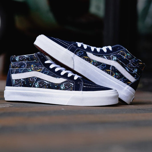 Vans Sk8 Mid Reissue Paisley Dress Blues ORIGINAL