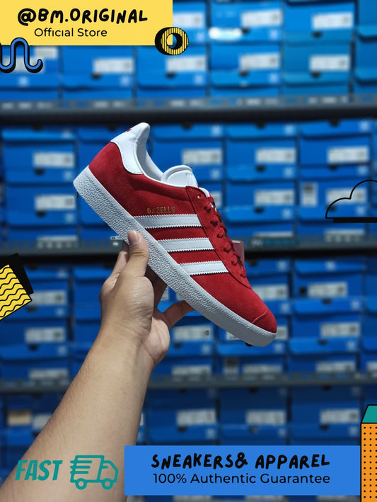 Adidas Gazelle Power Red White Gold Metallic ORIGINAL BB5486