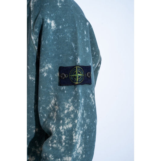 STONE ISLAND HOODED SWEATER Off Dye Green ORIGINAL MO761561338-V0022