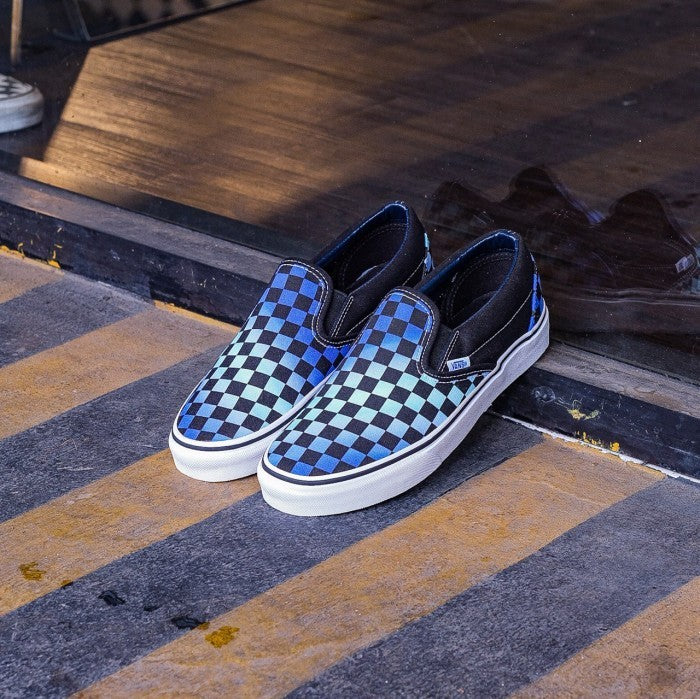 Vans Slip On Checkerboard Gradient Blue