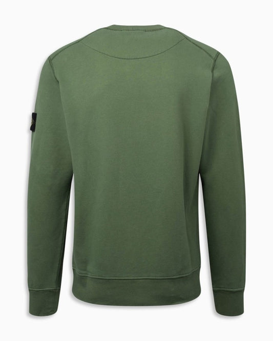 Stone Island Crewneck Green Patch Logo 771563020 V0058