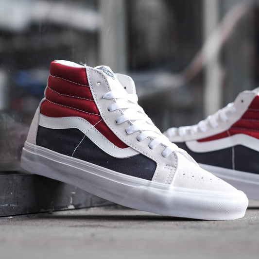 Vans Sk8 Hi Retro Block White Red Dark Navy PEPSI ORIGINAL