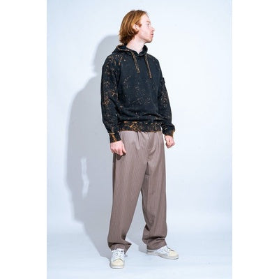 STONE ISLAND COTTON FLEECE HOODED SWEATER Off-Dye Black ORIGINAL