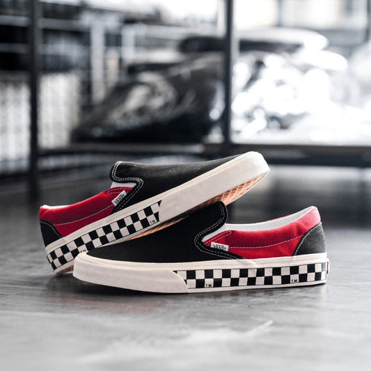 Vans Bmx Slip ON Checkerboard Black Red ORIGINAL