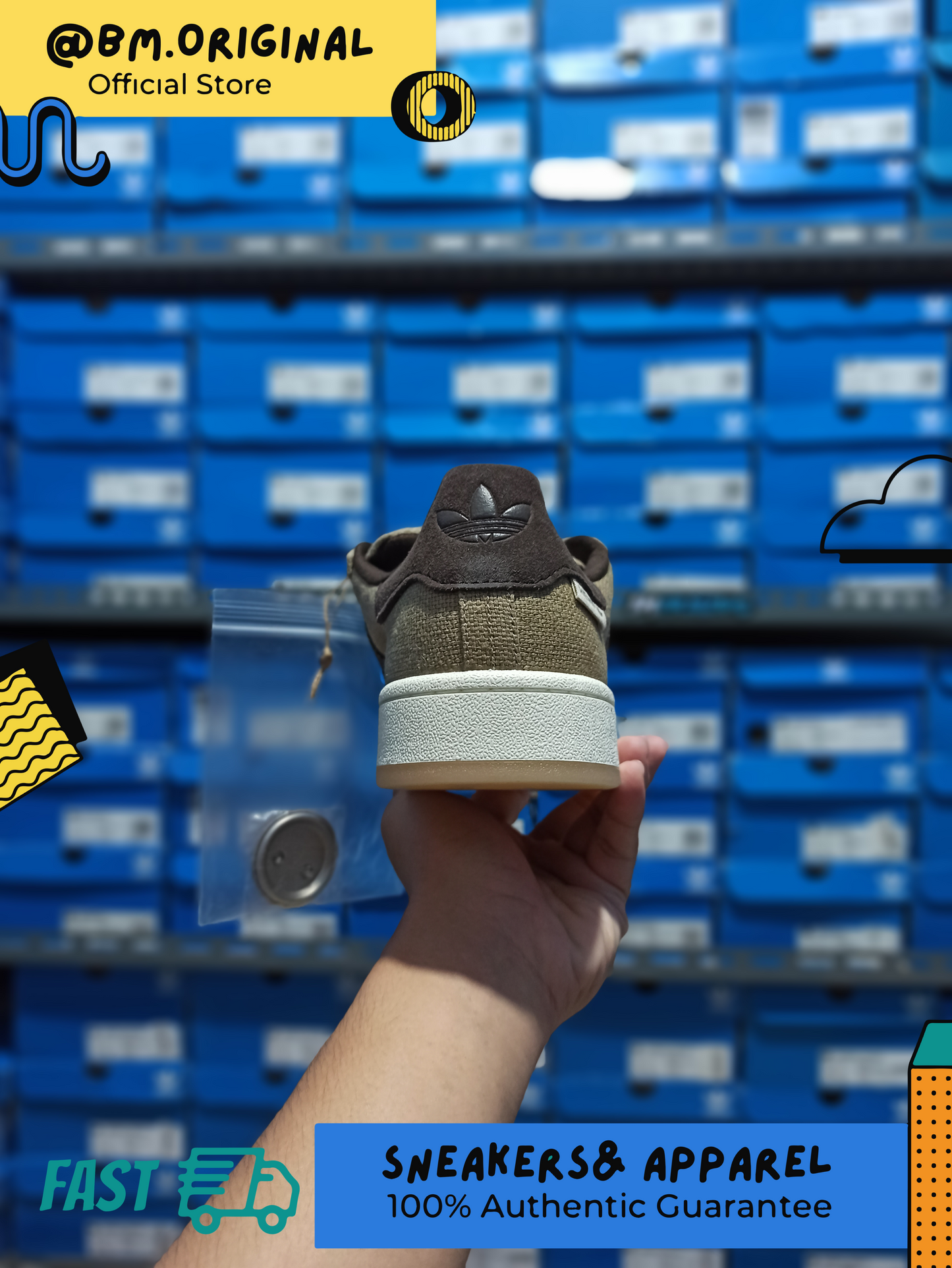 Adidas Campus 00s TKO Hemp Dark Brown Off White HP6538