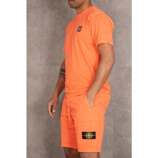 Stone Island T-shirt Logo Orange 24113 60/2 V0032 ORIGINAL