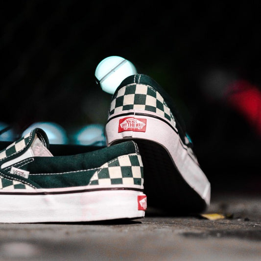 Vans Slip ON Classic Checkerboard Bistro Green / White ORIGINAL