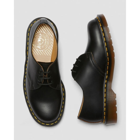 Dr Martens Vintage 1461 Black Quilon Made In England ORIGINAL 12877001