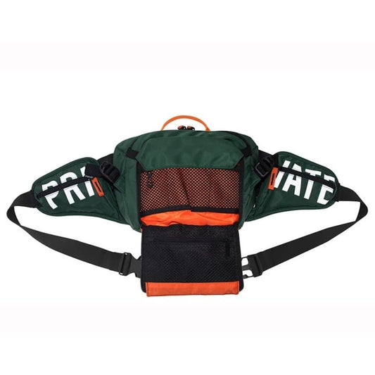 Private Label Waist Bag Green RED BLACK REFLECTIVE