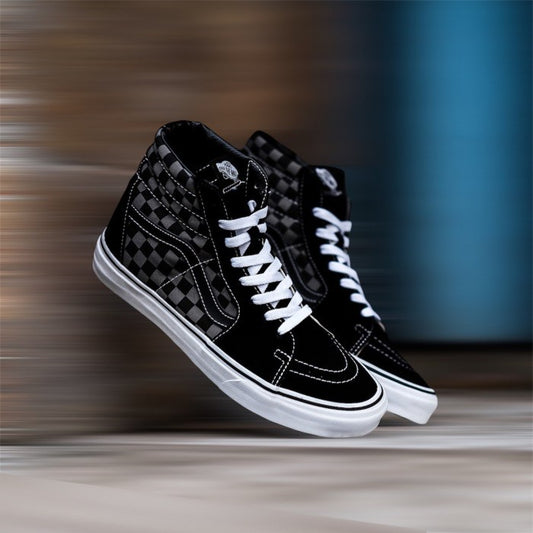 Vans Sk8 Hi Checkerboard Black / Pewter ORIGINAL