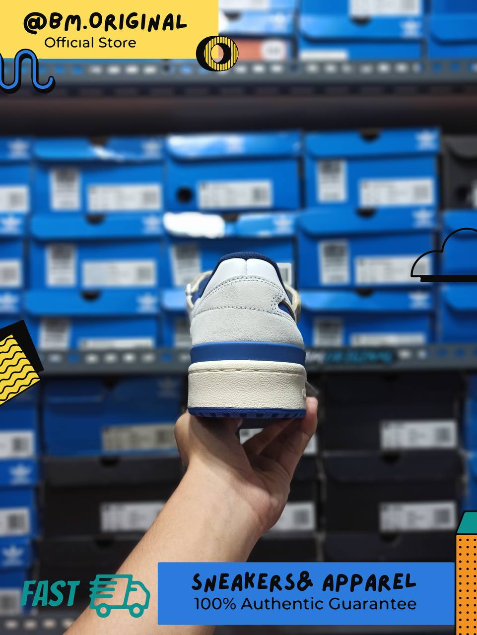 Adidas Forum 84 LOW OG Blue Thread White S23764