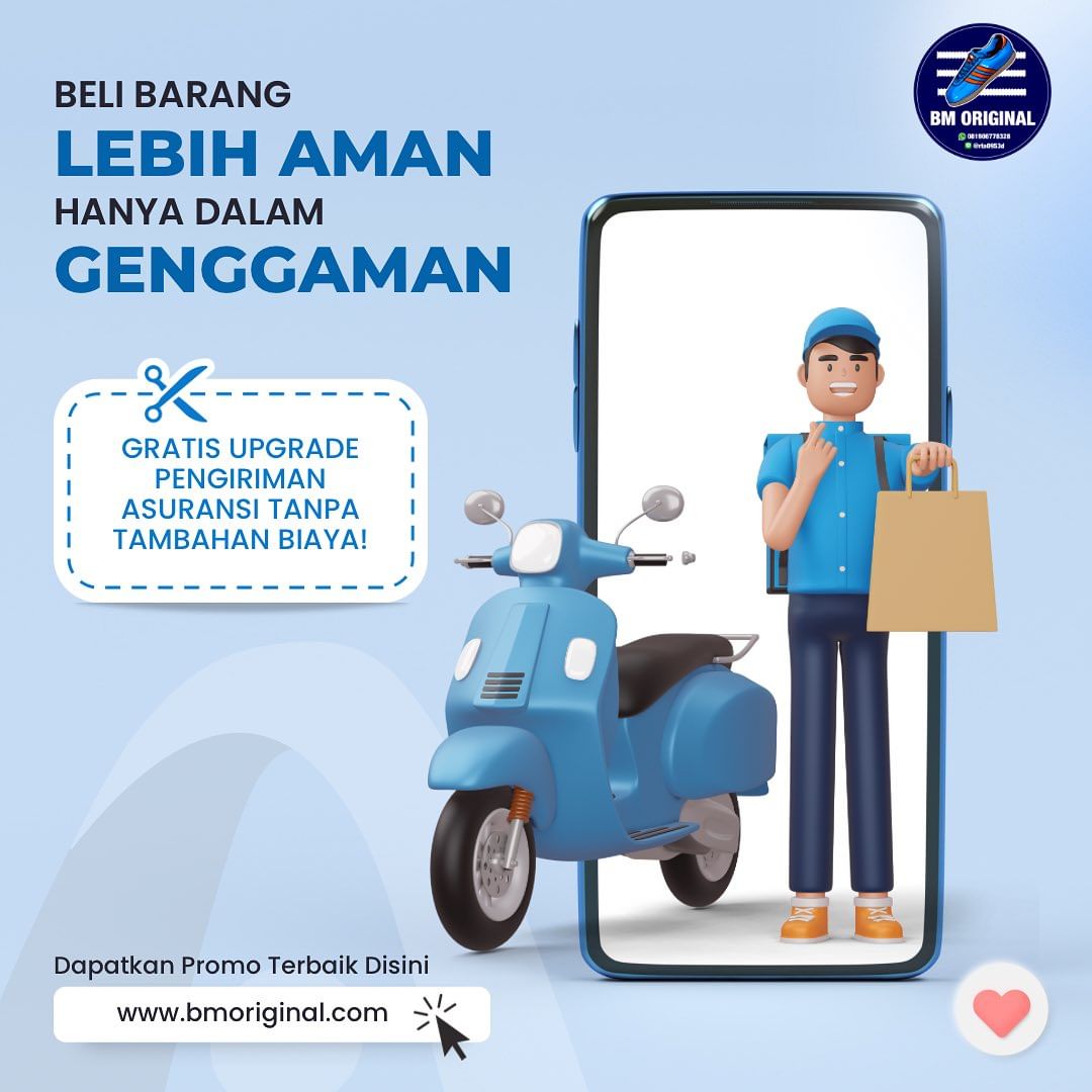 GARANSI 100% PAKET PASTI TIBA! PAKET HILANG/DICURI? KAMI GANTI RUGI PAKETNYA!  BM STORE ORIGINAL FOOTWEAR 