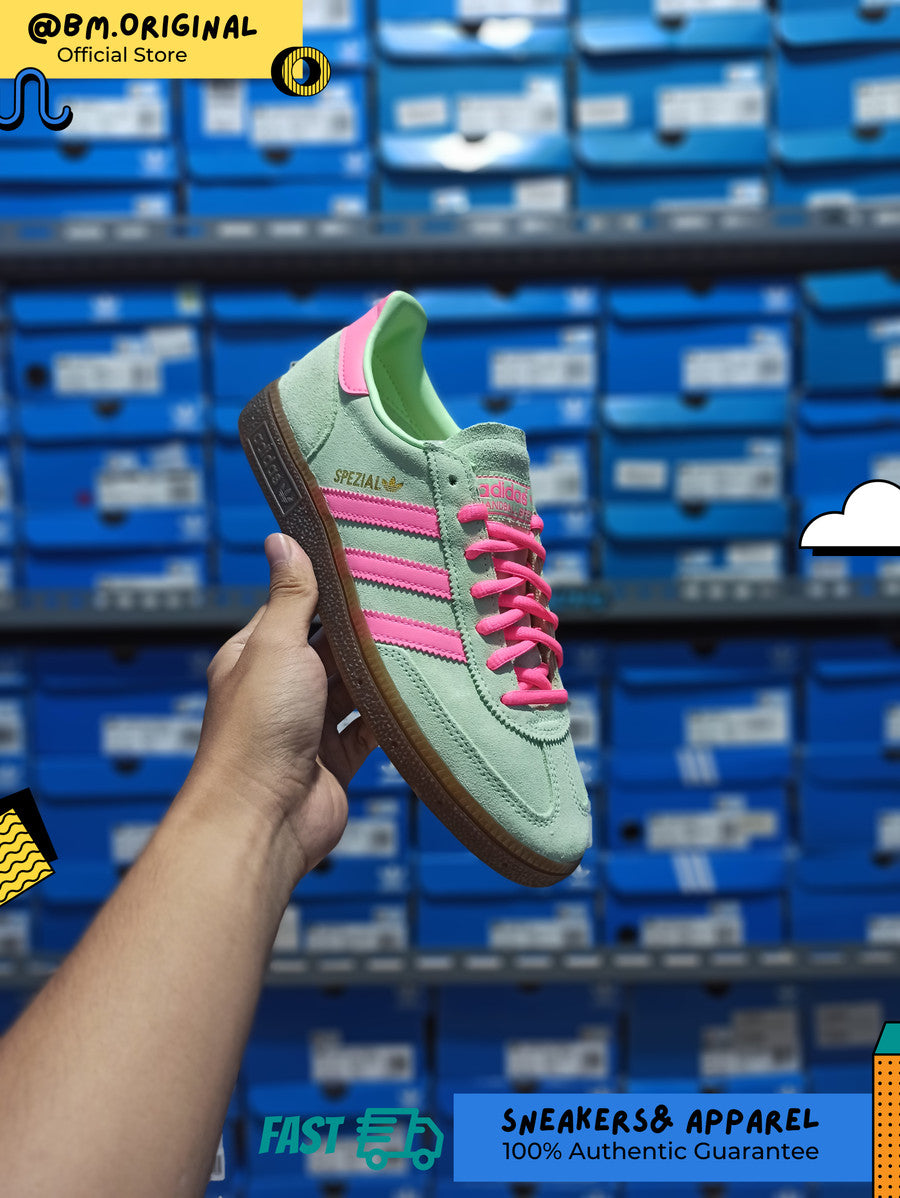 Adidas Spezial Handball Semi Green Spark Lucid Pink Gum IH7498