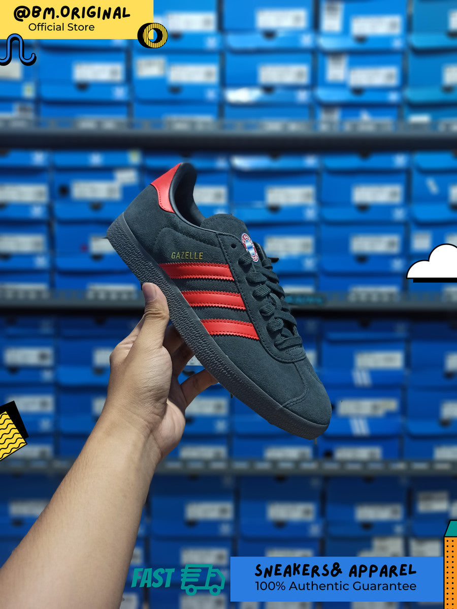 Adidas Gazelle x Bayern Munchen Grey Red Grey Four IE8501