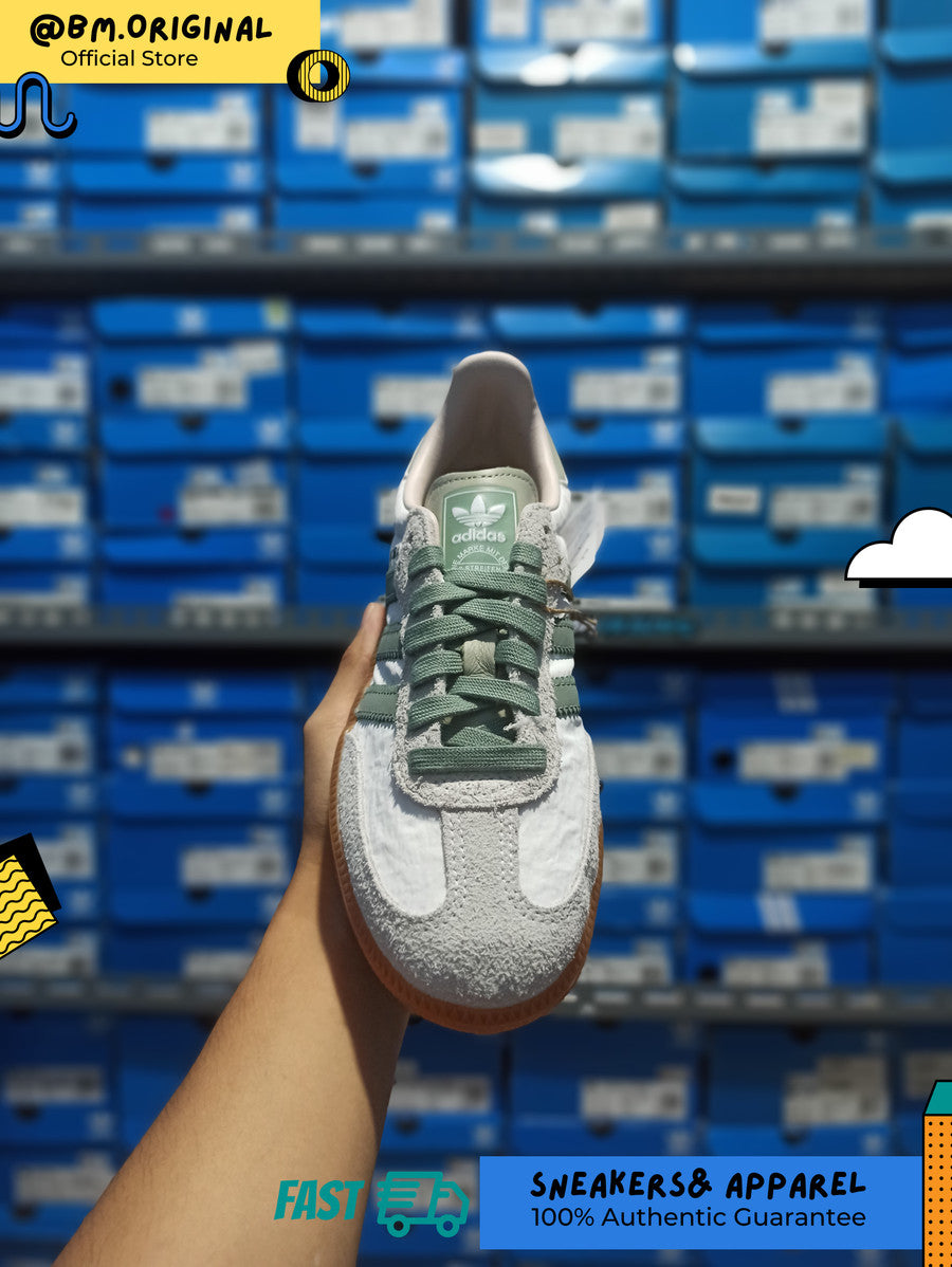 Adidas Samba OG Cloud White Silver Green Putty Mauve ID0492 BM STORE ORIGINAL FOOTWEAR Adidas Samba OG Cloud White Silver Green Putty Mauve ID0492 BM STORE ORIGINAL FOOTWEAR