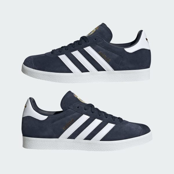 Adidas Gazelle x Real Madrid Legend Ink Cloud White Gold IE8502
