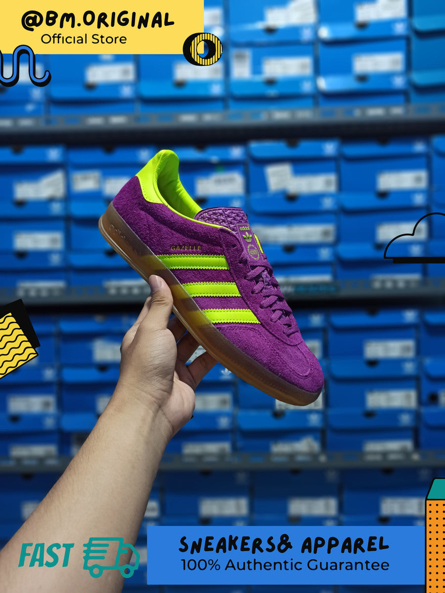 adidas gazelle silver green womens Adidas Gazelle Indoor Shock Purple Yellow Gum HQ8715 – BM STORE ORIGINAL  FOOTWEAR