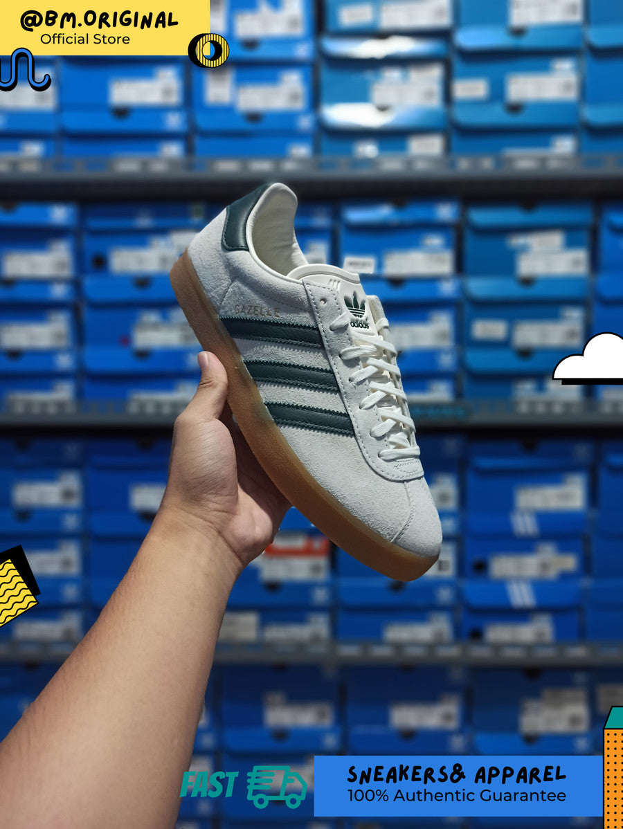 ★adidas★ Gazelle 85 Off White Green IH2213 adidas Originals Gazelle Low Off White / College Green