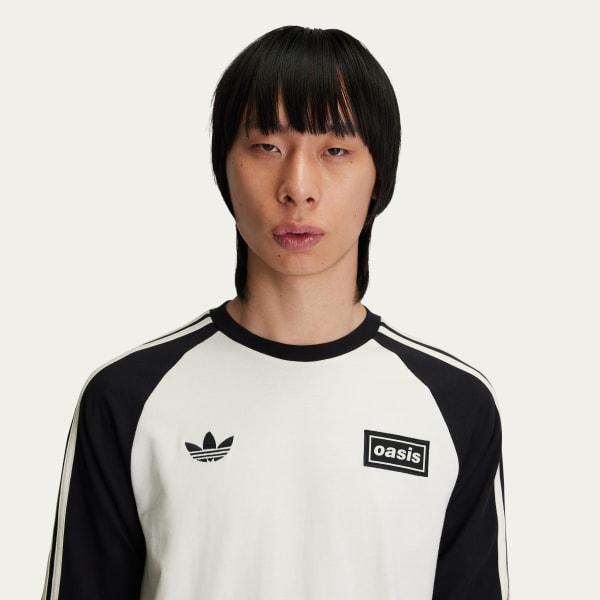 Adidas x Oasis Tour 3-Stripes Longsleeve Tee Cream White KK9120