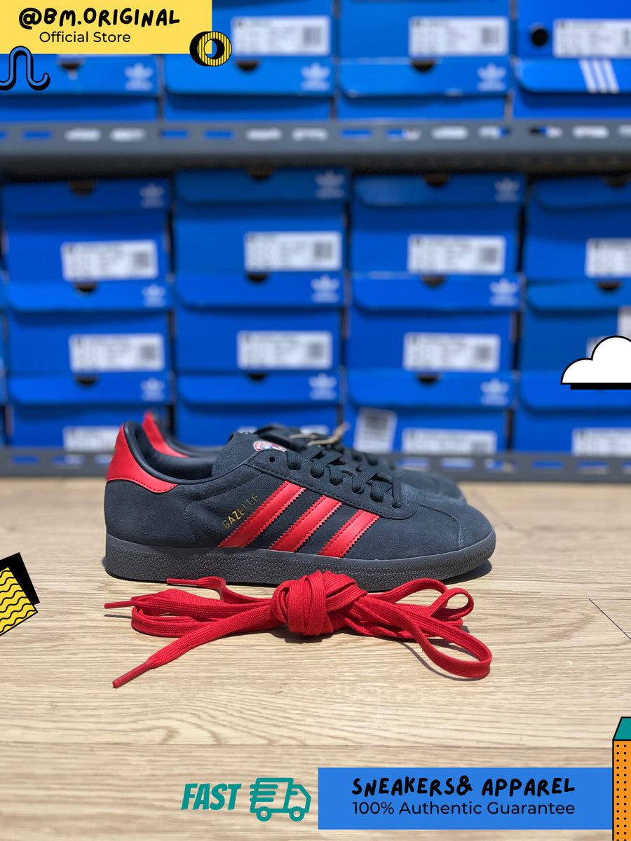 Adidas Gazelle x Bayern Munchen Grey Red Grey Four IE8501
