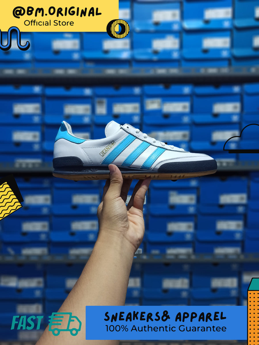 Adidas Jeans White Blue Aqua Gold Metallic IE9976