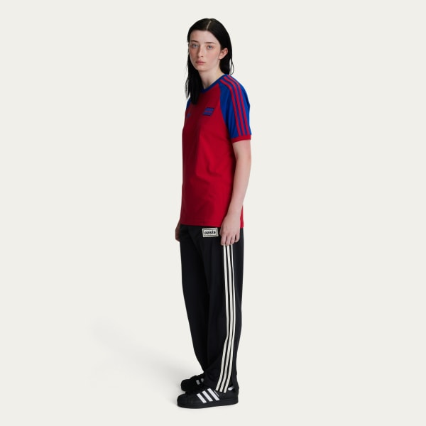 Adidas x Oasis Tour 3-Stripes Tee Better Scarlet KK9124