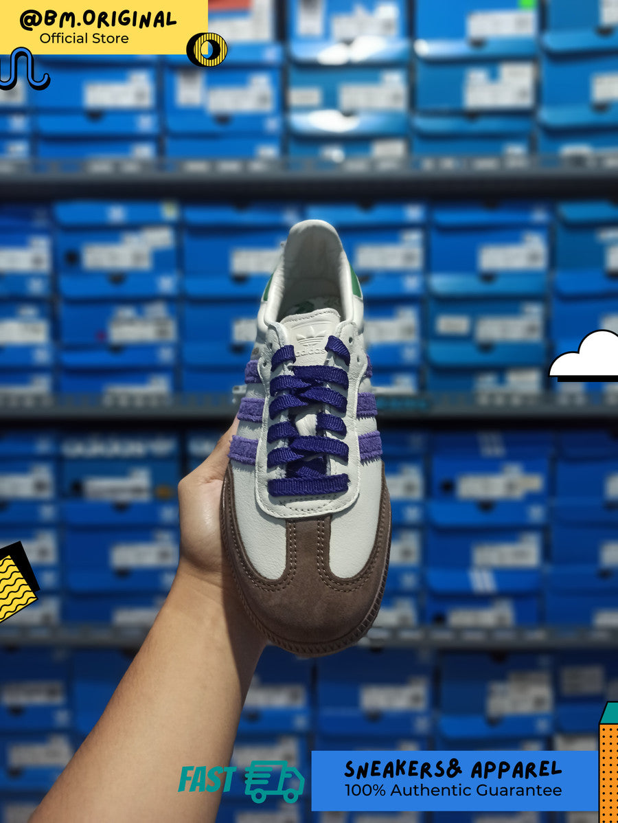Adidas Samba OG W Off White Collegiate Purple Preloved Green ID8349