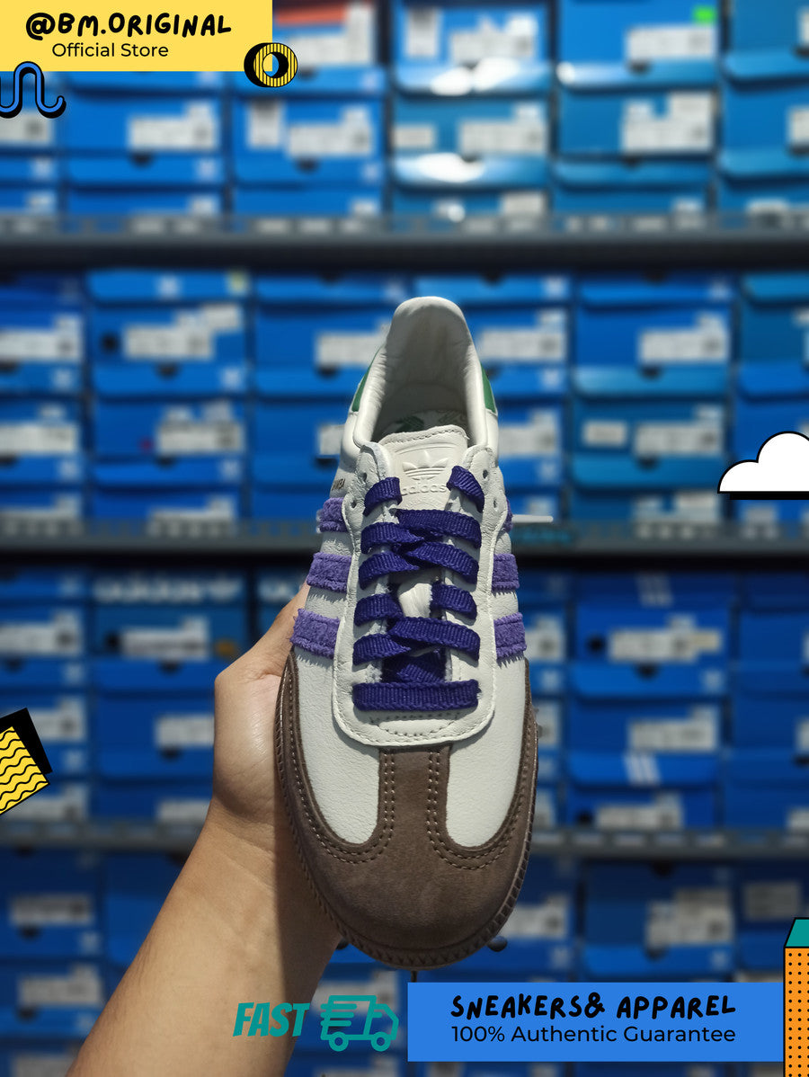 Adidas Samba OG W Off White Collegiate Purple Preloved Green ID8349