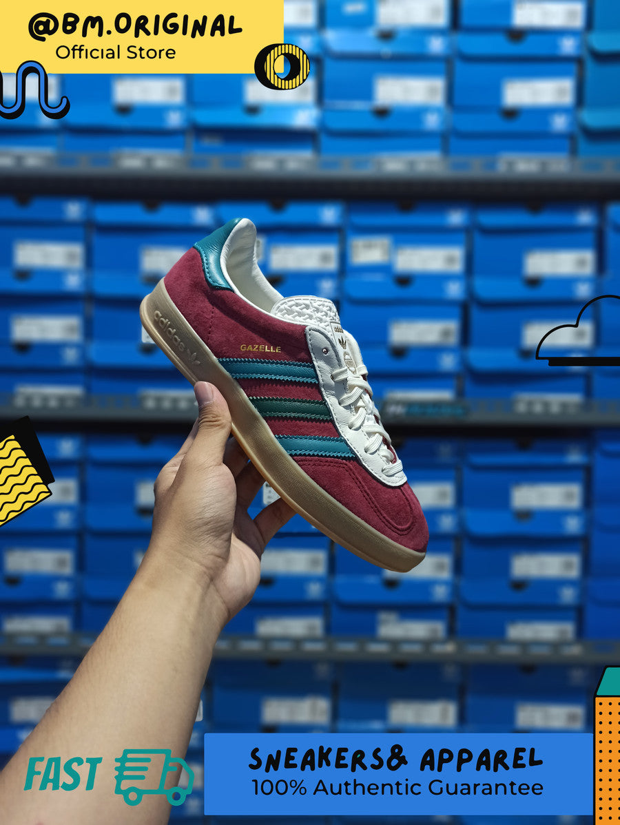 Adidas Gazelle Indoor Collegiate Burgundy Arctic Fuchsia Green IG4996 – BM  STORE ORIGINAL FOOTWEAR