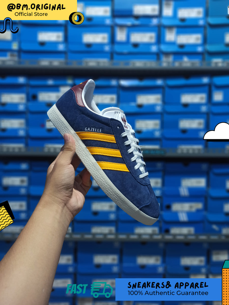 Adidas Gazelle Dark Blue Crew Yellow Collegiate Burgundy IF0877