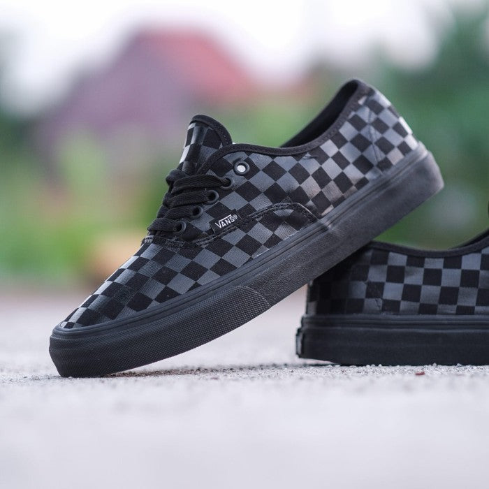 VANS AUTHENTIC CLASSIC CHECKERBOARD MONO BLACK BLACK