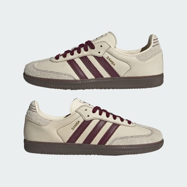Adidas Samba OG Wonder White Maroon Putty Grey IG1987