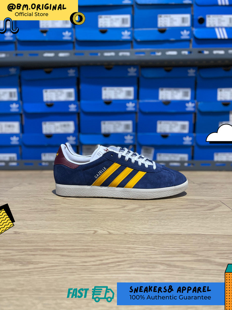 Adidas Gazelle Dark Blue Crew Yellow Collegiate Burgundy IF0877