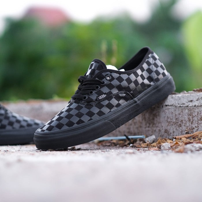 VANS AUTHENTIC CLASSIC CHECKERBOARD MONO BLACK BLACK