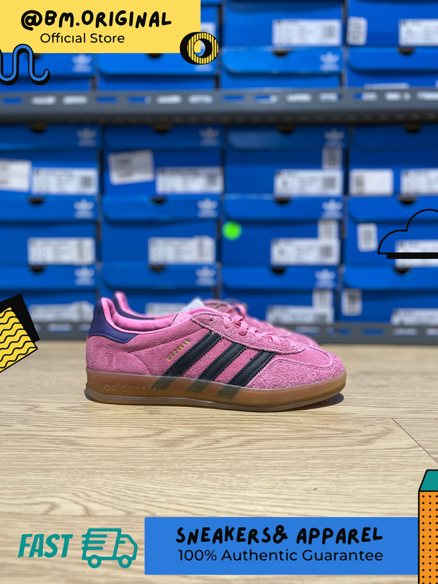 Adidas Gazelle Indoor Bliss Pink Core Black Collegiate Purple IE7002 – BM  STORE ORIGINAL FOOTWEAR