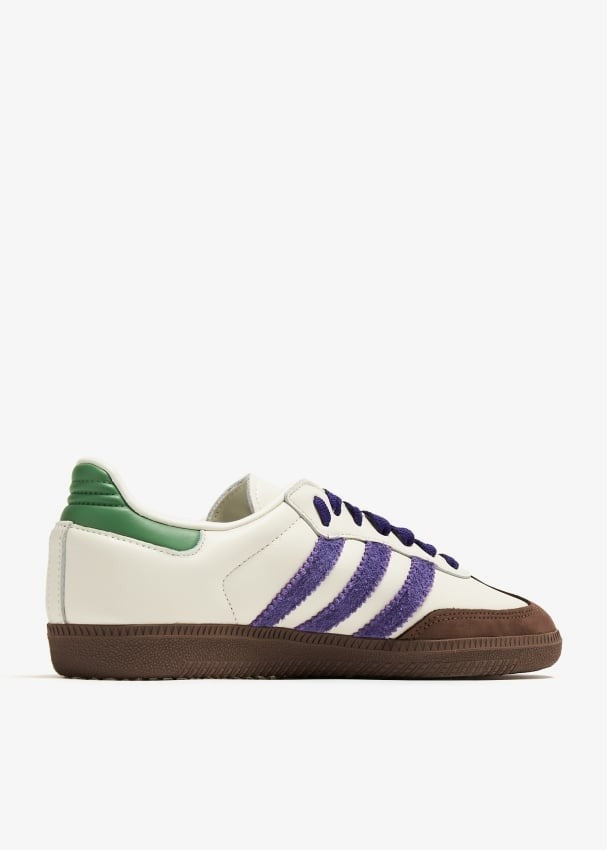 Adidas Samba OG W Off White Collegiate Purple Preloved Green ID8349