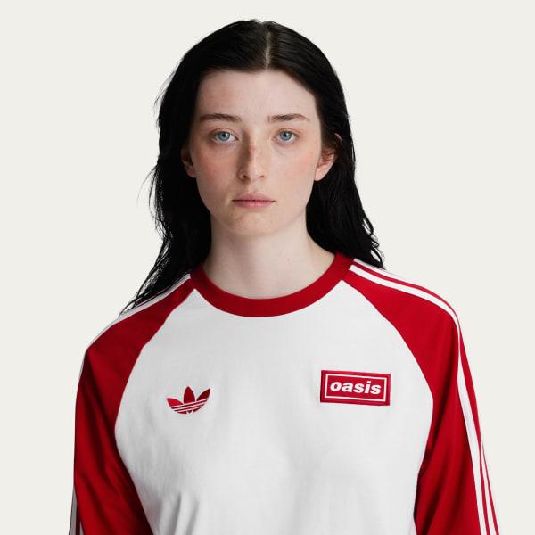 Adidas x Oasis Tour 3-Stripes Longsleeve Tee White KK9119