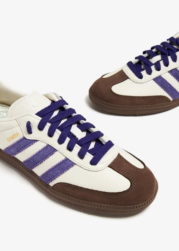 Adidas Samba OG W Off White Collegiate Purple Preloved Green ID8349