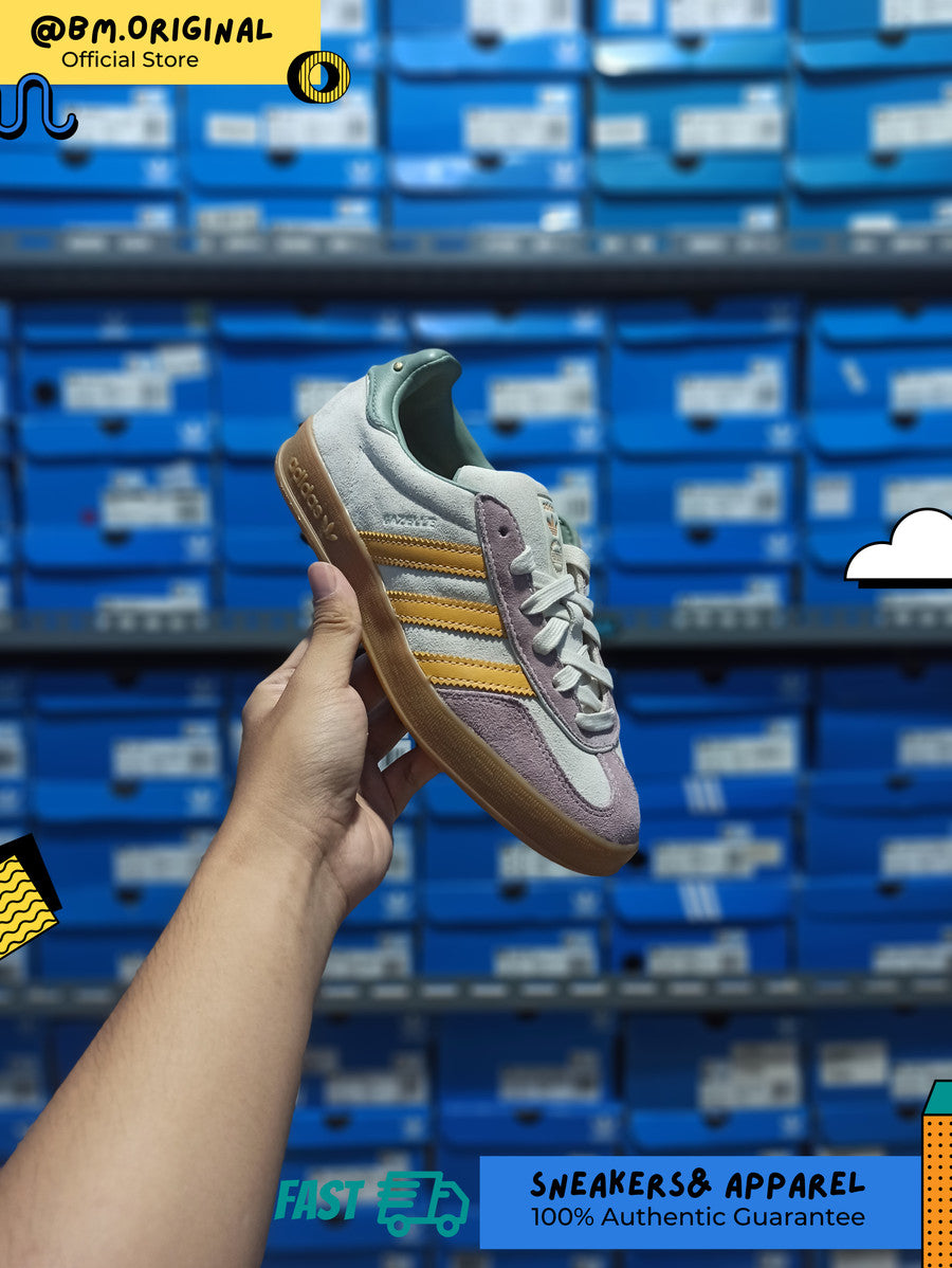 Adidas Gazelle Indoor Off White Aluminium Preloved Yellow ID1007