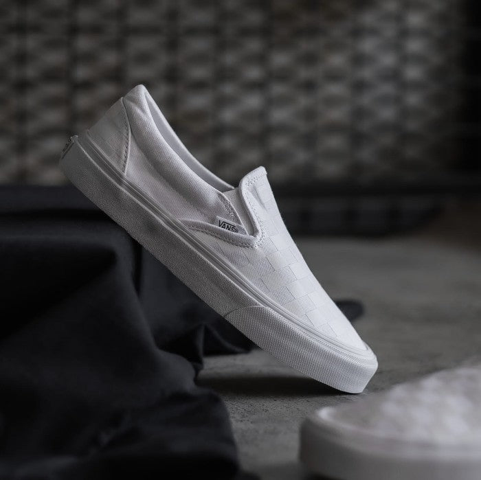 Vans Slip On Classic Checkerboard True White